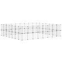 KLATKA DLA ZWIERZĄT Z BRAMKĄ 60 PANELI CZARNA 35X35CM STAL