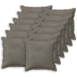 VidaXL Poszewka na poduszkę 12 pcs HOUTEN jasnoszary 40 x 40 cm Welur