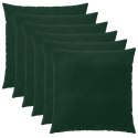VidaXL Poszewka na poduszkę 6 pcs HEERLEN Ciemnozielony 80 x 80 cm