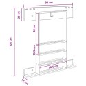 VidaXL Stojak na kij bilardowy Drewno inżynieryjne 93 x 12 x 103 cm