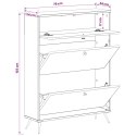 VidaXL Szafka na buty BREDA 78 x 24 x 103 cm Drewno inżynieryjne Biały