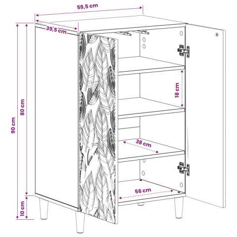 SZAFKA NA BUTY DELFT 59,5 X 39,5 X 90 CM DREWNO INŻYNIERYJNE