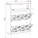 VidaXL Szafka na buty DELFT 78 x 24 x 103 cm Drewno inżynieryjne Biały