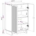 VidaXL Szafka na buty EDE 59,5 x 39,5 x 90 cm Drewno inżynieryjne