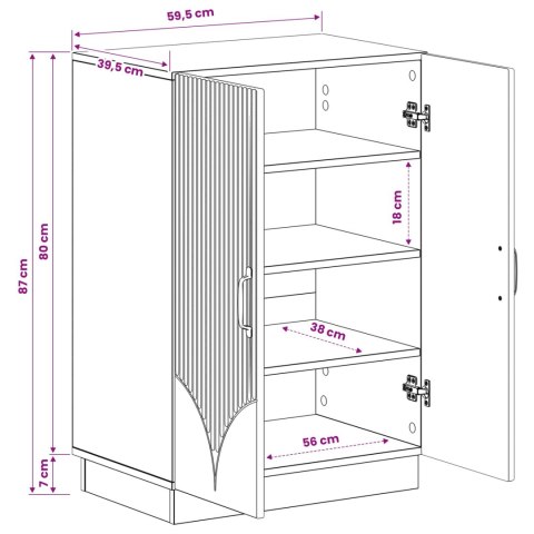 VidaXL Szafka na buty HOORN 59,5 x 39,5 x 87 cm Drewno inżynieryjne