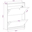 VidaXL Wisząca szafka na buty BREDA 71 x 17 x 86 cm Biały