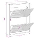 VidaXL Wisząca szafka na buty HAARLEM 71 x 17 x 86 cm Biały