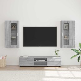 VidaXL Zestaw szafek RTV FLORIN 3 szt. Szary Sonoma