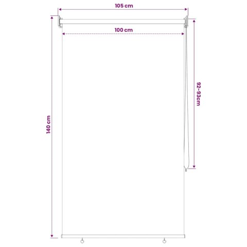 ROLETA ZEWNĘTRZNA 100X140CM BEŻOWA