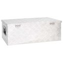 SKRZYNIA ALUMINIOWA 80X39X30CM SREBRNA TRANSPORTOWA NARZĘDZIOWA