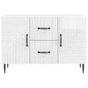 VidaXL Bufet Biały wysoki połysk 89 x 34,5 x 60 cm Drewno inżynieryjne