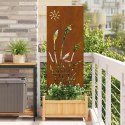 VidaXL Ekran zapewniający prywatność w ogrodzie Rdzawy 50 x 140 cm