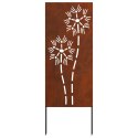 VidaXL Ekran zapewniający prywatność w ogrodzie Rdzawy 50 x 140 cm