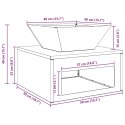VidaXL Kominek Czarny 50 x 50 x 40 cm Stal