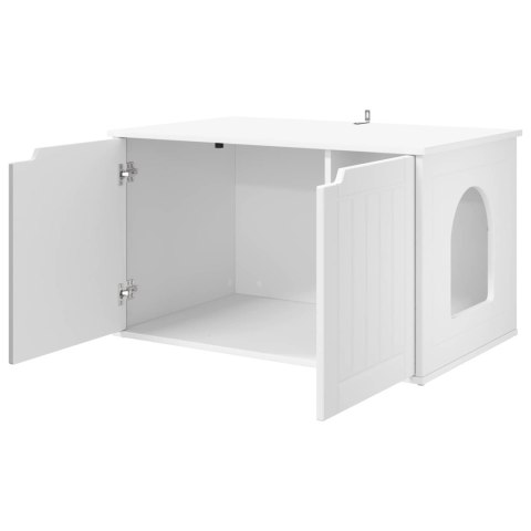 VidaXL Koty Dom Biały 85 x 55 x 50,5 cm Drewno inżynieryjne