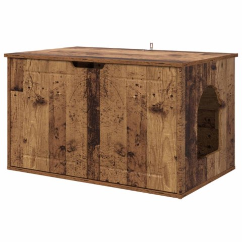 VidaXL Koty Dom Stare drewno 85 x 55 x 50,5 cm Drewno inżynieryjne