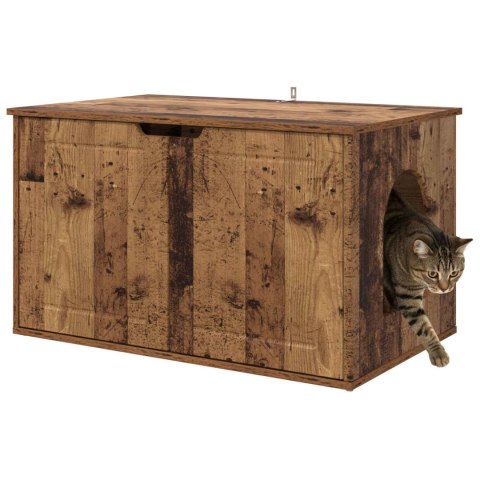 VidaXL Koty Dom Stare drewno 85 x 55 x 50,5 cm Drewno inżynieryjne