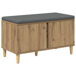 VidaXL Ławka w przedpokoju Dąb Rzemieślniczy 80 x 38 x 46 cm