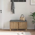 VidaXL Ławka w przedpokoju Dąb Rzemieślniczy 80 x 38 x 46 cm