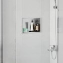 VidaXL Nisza prysznicowa srebrny 30 x 20 x 9,5 cm Stal nierdzewna