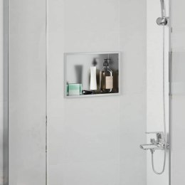 VidaXL Nisza prysznicowa srebrny 30 x 20 x 9,5 cm Stal nierdzewna
