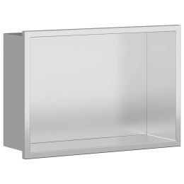VidaXL Nisza prysznicowa srebrny 30 x 20 x 9,5 cm Stal nierdzewna