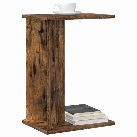 VidaXL Stolik końcowy Dąb wędzony 35 x 25 x 50 cm Drewno inżynieryjne