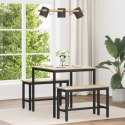 VidaXL Stoły do jadalni 80 x 80 x 75 cm Drewno inżynieryjne dąb Sonoma