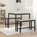 VidaXL Stoły do jadalni 80 x 80 x 75 cm Drewno inżynieryjne dąb Sonoma