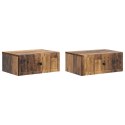 VidaXL Szafka Nocna 2 szt. Stare drewno 49 x 34,5 x 20 cm