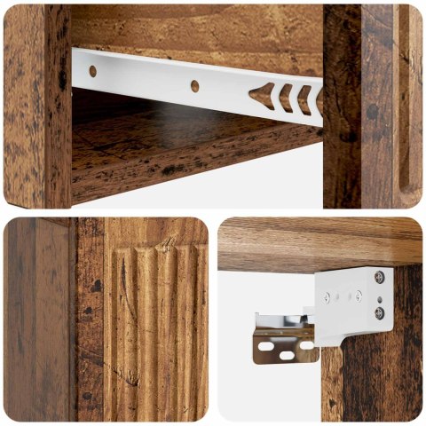 VidaXL Szafka Nocna 2 szt. Stare drewno 49 x 34,5 x 20 cm