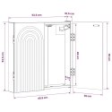 VidaXL Szafka na tarczę do rzutków ALKMAAR Betonowy szary