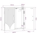 VidaXL Szafka na tarczę do rzutków HOORN Czarny 52,5 x 10,5 x 53,5 cm