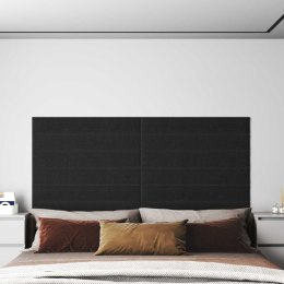 VidaXL Wejściowy zagłówek 12 szt. 90 x 15 cm Czarny tkanina