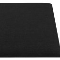 VidaXL Wejściowy zagłówek 12 szt. 90 x 15 cm Czarny tkanina