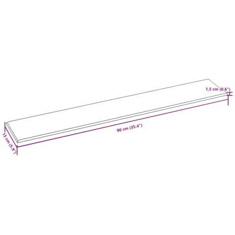 VidaXL Wejściowy zagłówek 12 szt. 90 x 15 cm Czarny tkanina