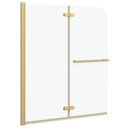 OSŁONA PRYSZNICOWA 120X140 CM PRZEZROCZYSTA ZŁOTA