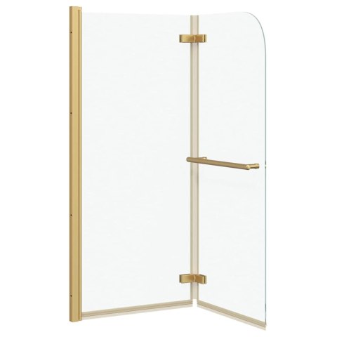 OSŁONA PRYSZNICOWA 120X140 CM PRZEZROCZYSTA ZŁOTA