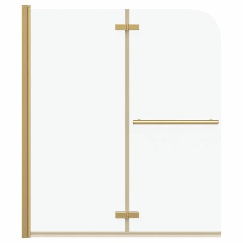 OSŁONA PRYSZNICOWA 120X140 CM PRZEZROCZYSTA ZŁOTA