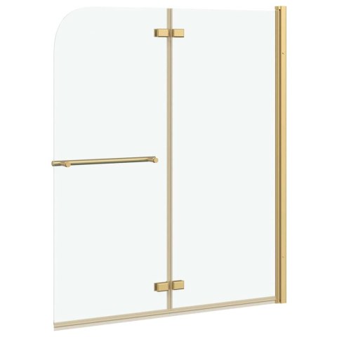 OSŁONA PRYSZNICOWA 120X140 CM PRZEZROCZYSTA ZŁOTA