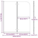 OSŁONA PRYSZNICOWA 120X140 CM PRZEZROCZYSTA ZŁOTA
