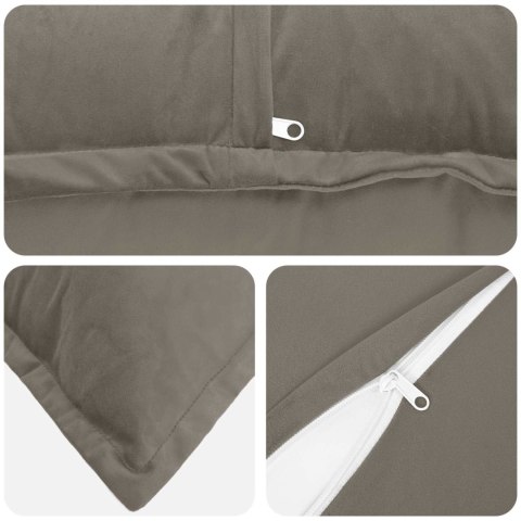 VidaXL Poszewka na poduszkę 12 pcs HOUTEN jasnoszary 40 x 80 cm Welur