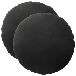VidaXL Poszewka na poduszkę 2 pcs HEERLEN Czarny Ø 50 cm Welur
