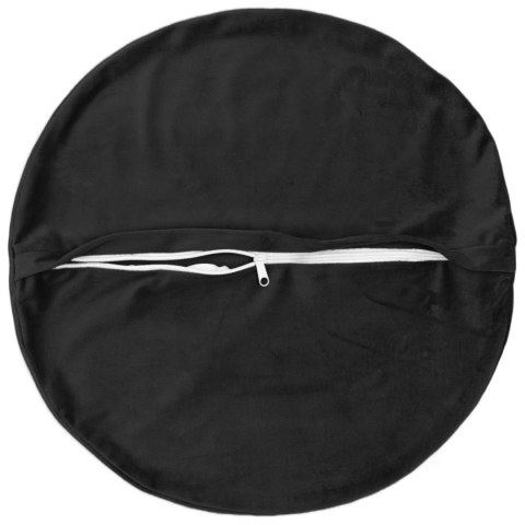 VidaXL Poszewka na poduszkę 2 pcs HEERLEN Czarny Ø 50 cm Welur