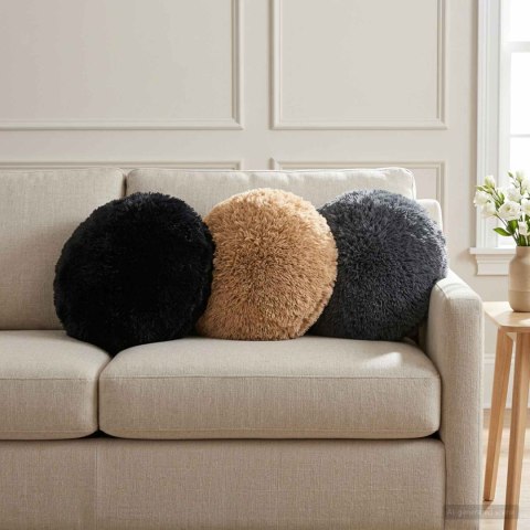 VidaXL Poszewka na poduszkę 2 pcs HEERLEN antracytowy Ø 40 cm