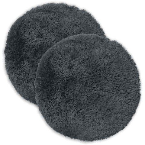 VidaXL Poszewka na poduszkę 2 pcs HEERLEN antracytowy Ø 40 cm