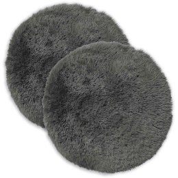 VidaXL Poszewka na poduszkę 2 pcs HEERLEN jasnoszary Ø 40 cm Fleece PV
