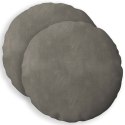 VidaXL Poszewka na poduszkę 2 pcs HEERLEN jasnoszary Ø 60 cm Welur