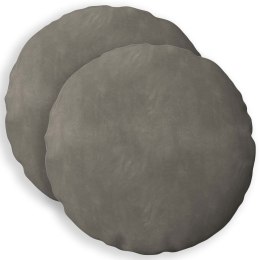 VidaXL Poszewka na poduszkę 2 pcs HEERLEN jasnoszary Ø 60 cm Welur