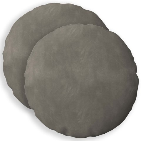 VidaXL Poszewka na poduszkę 2 pcs HEERLEN jasnoszary Ø 60 cm Welur